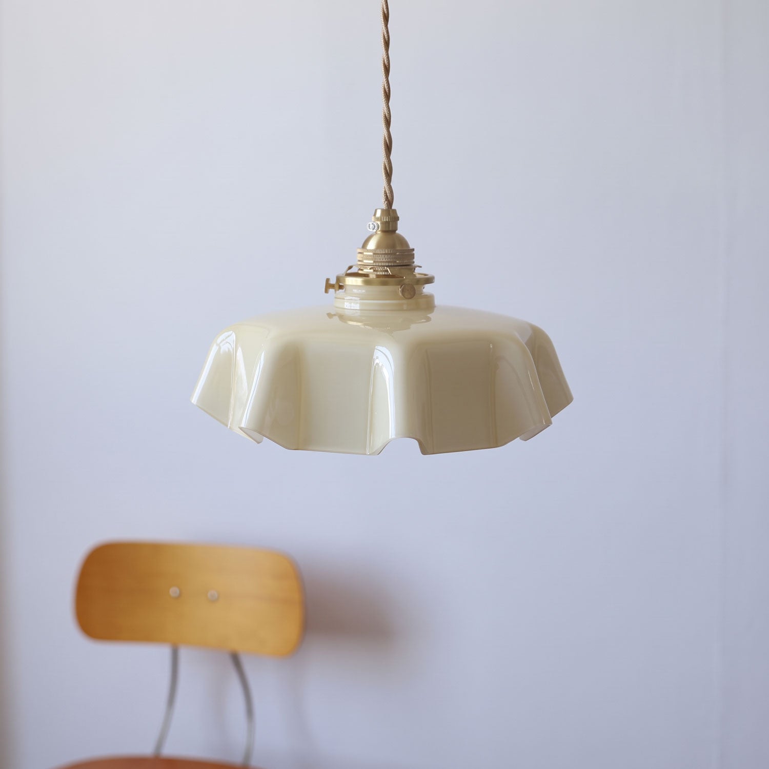 Althea Ruffled Glass Pendant Light