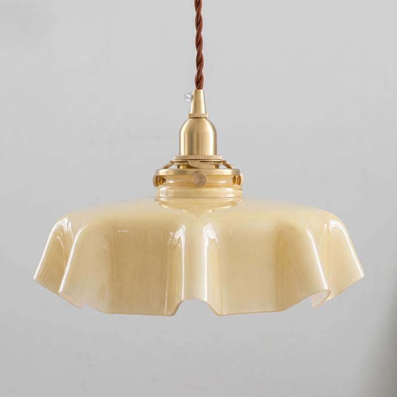 Althea Ruffled Glass Pendant Light