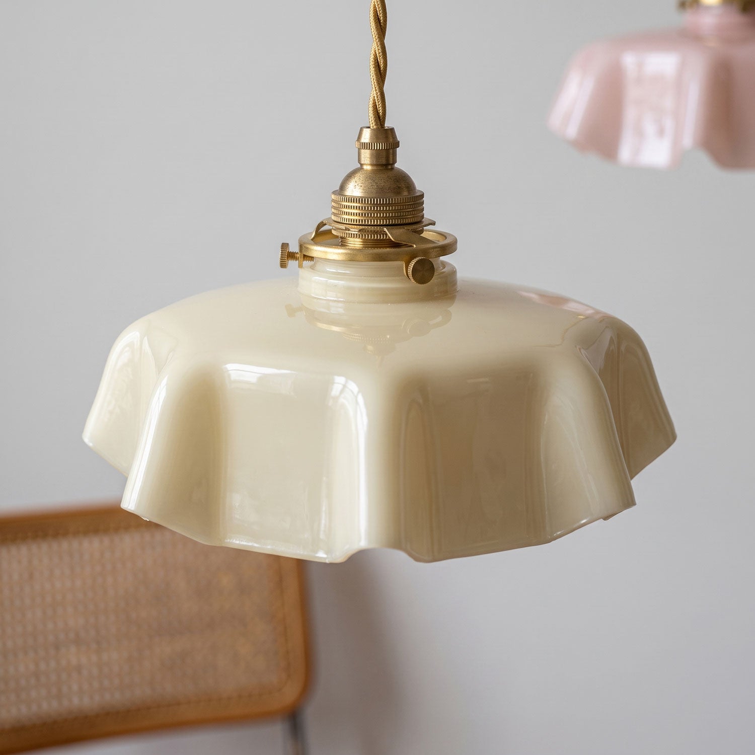 Althea Ruffled Glass Pendant Light