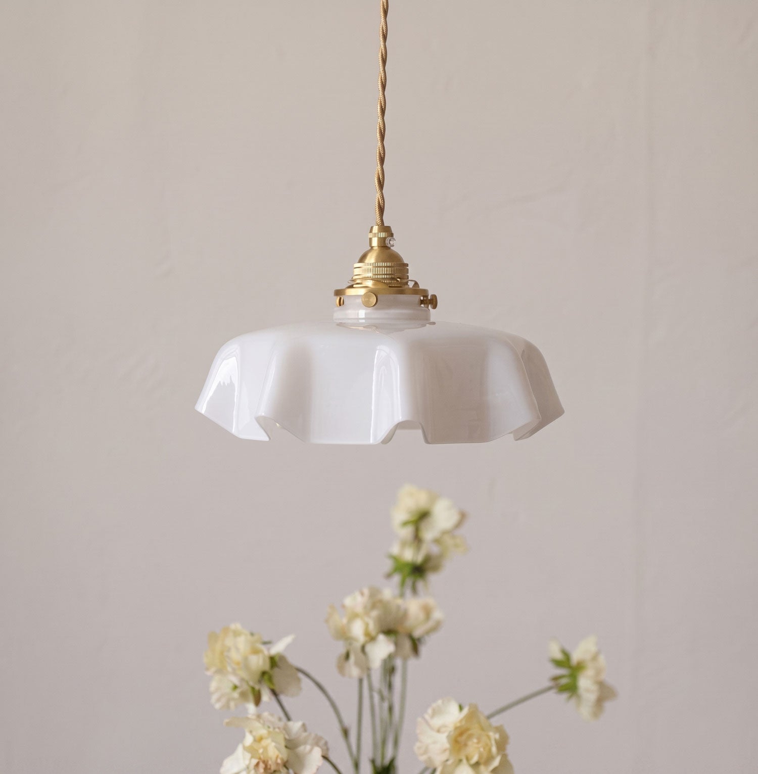 Althea Ruffled Glass Pendant Light