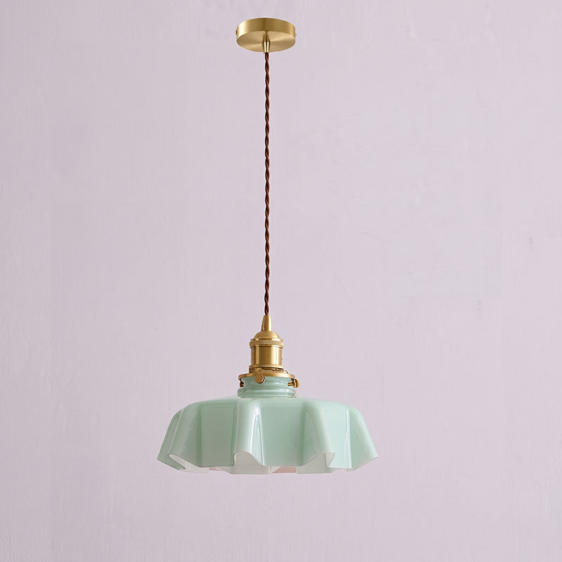 Althea Ruffled Glass Pendant Light