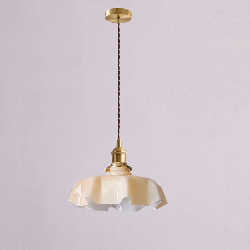 Althea Ruffled Glass Pendant Light