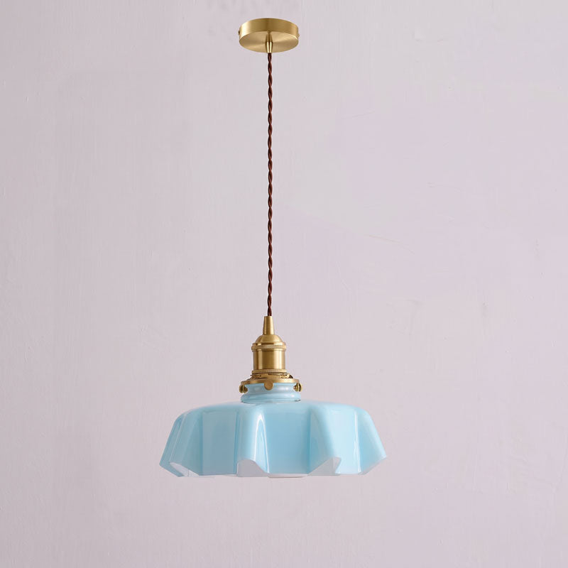 Althea Ruffled Glass Pendant Light