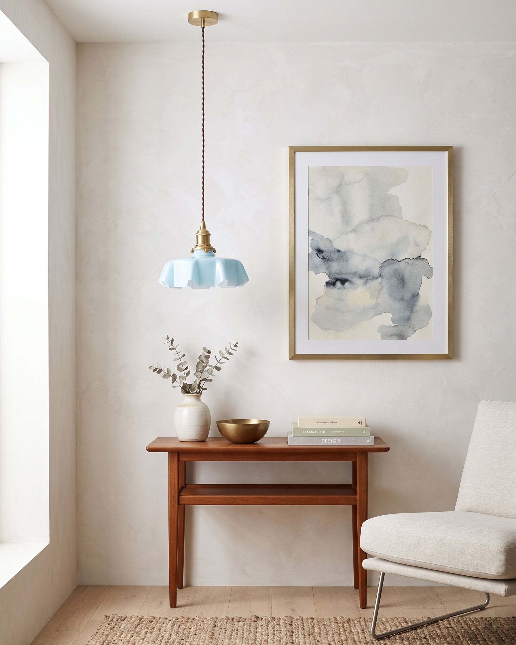 Althea Ruffled Glass Pendant Light