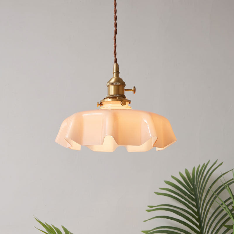 Althea Ruffled Glass Pendant Light