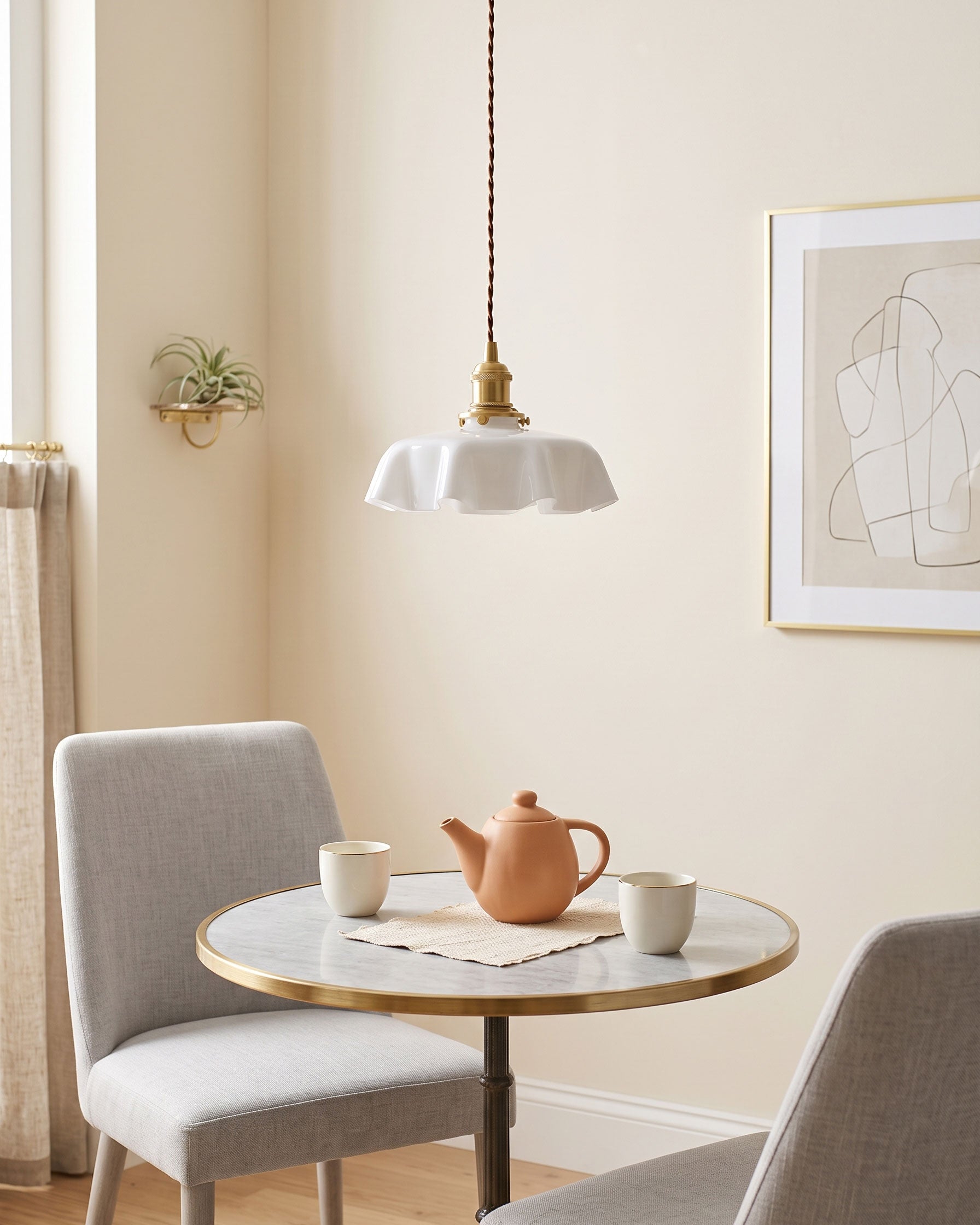 Althea Ruffled Glass Pendant Light