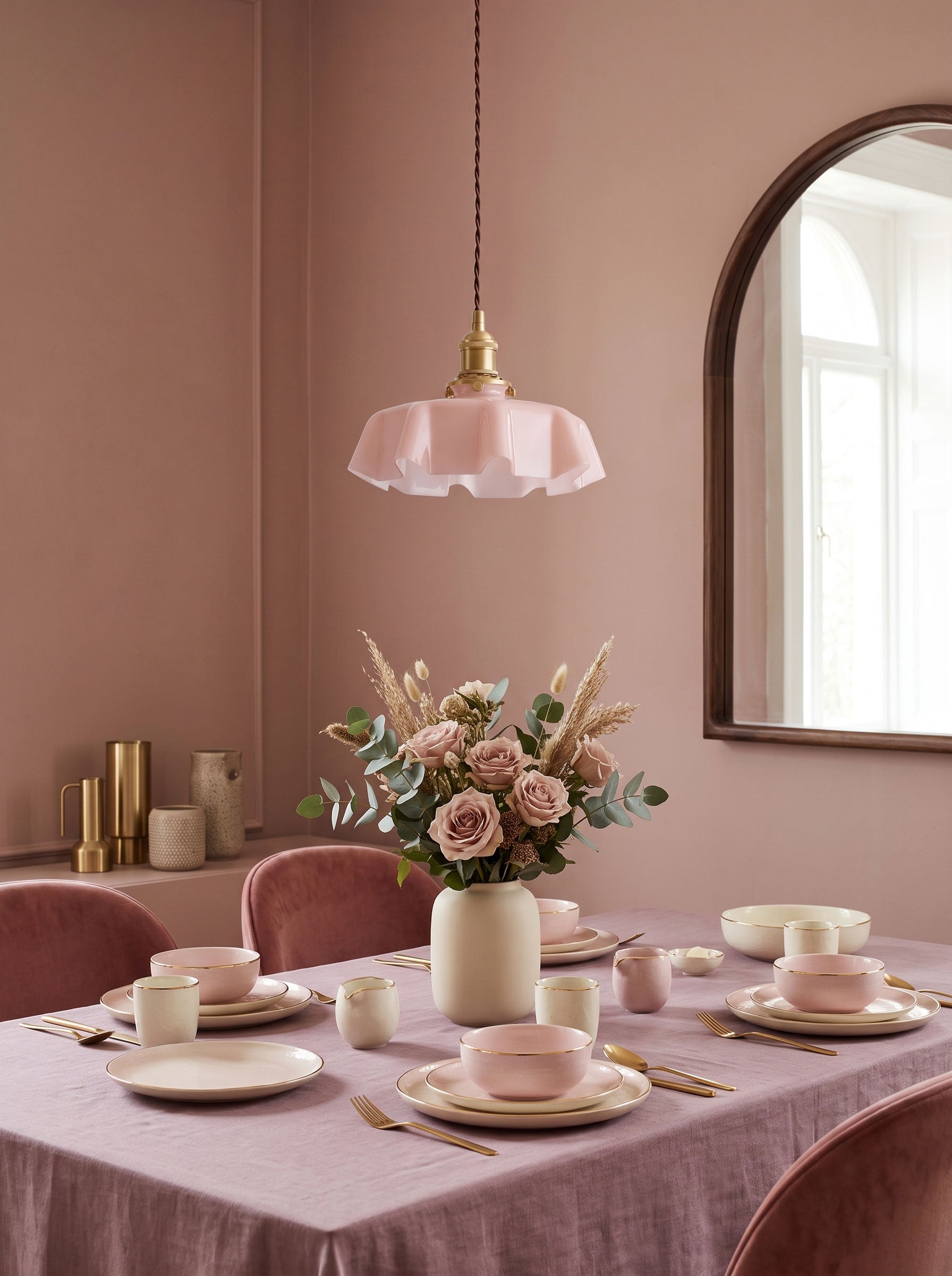 Althea Ruffled Glass Pendant Light