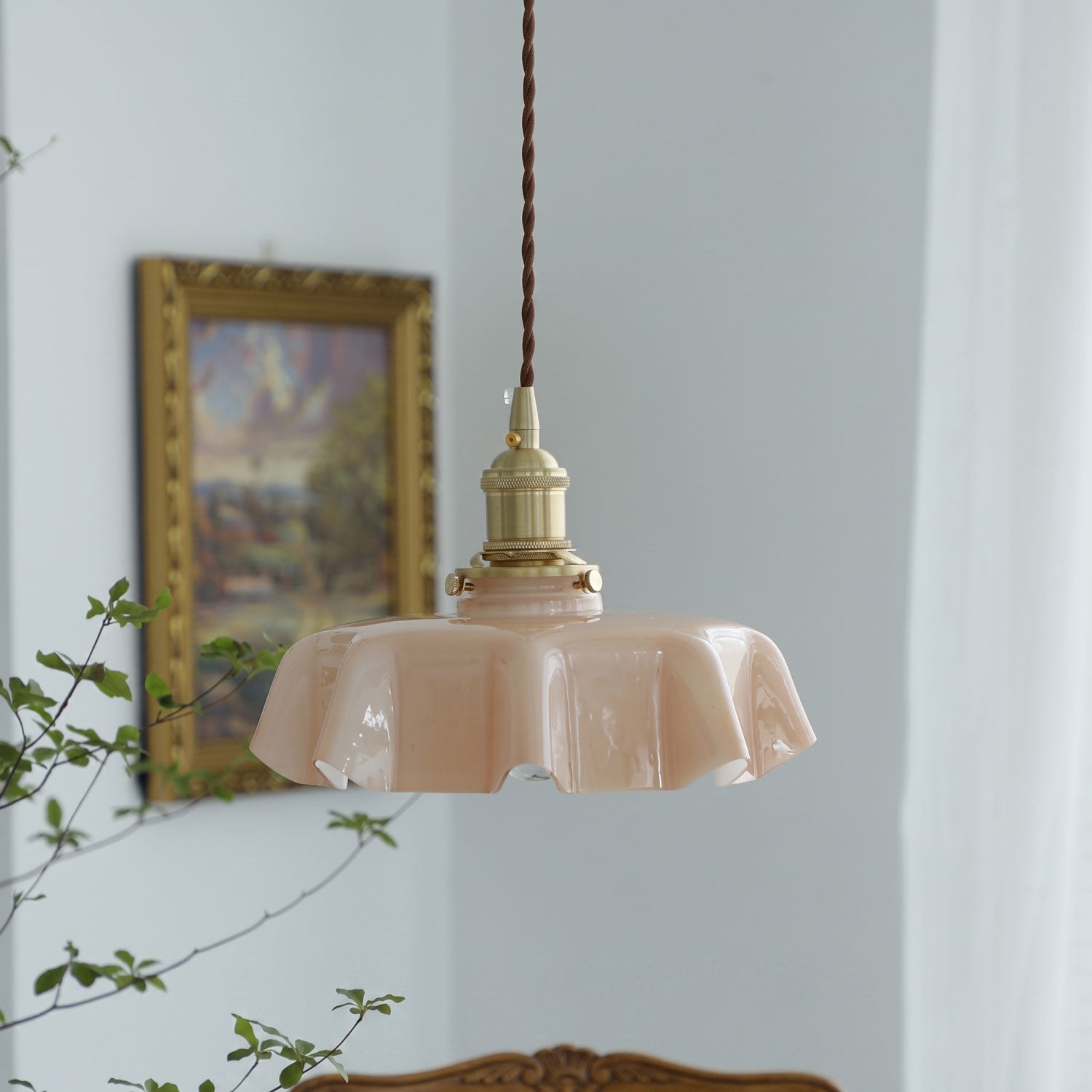 Althea Ruffled Glass Pendant Light