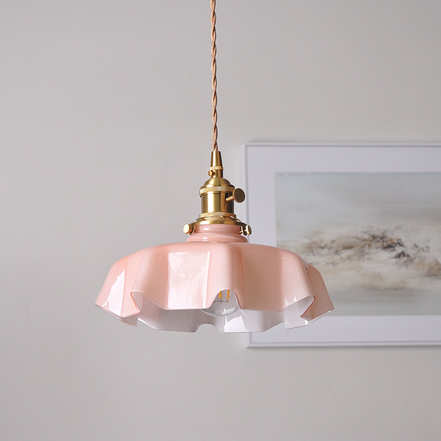 Althea Ruffled Glass Pendant Light