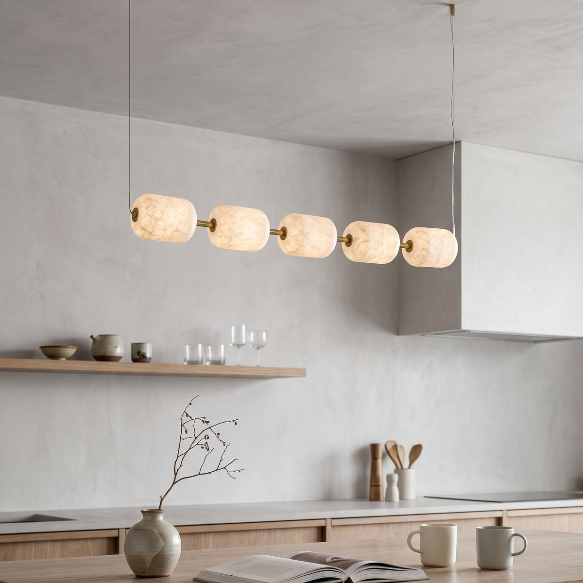 Anais Silk Linear Pendant Light