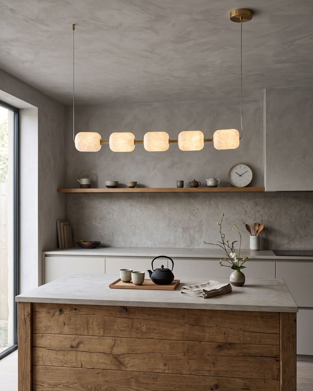 Anais Silk Linear Pendant Light