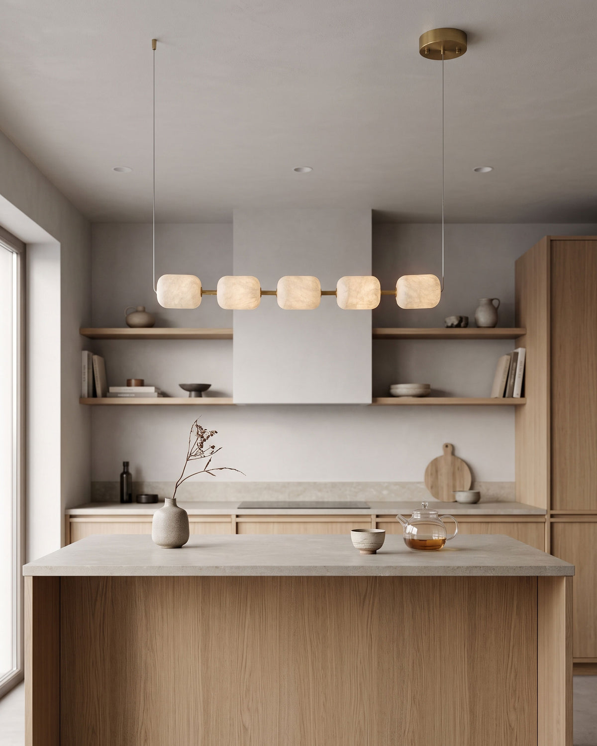 Anais Silk Linear Pendant Light