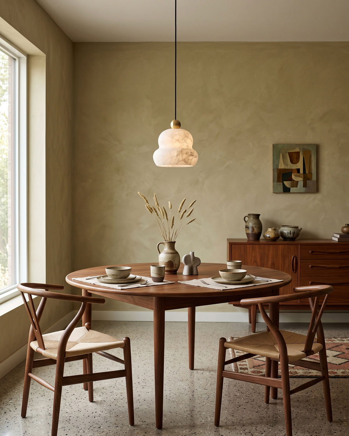 Anzu Alabaster Pendant Lamp