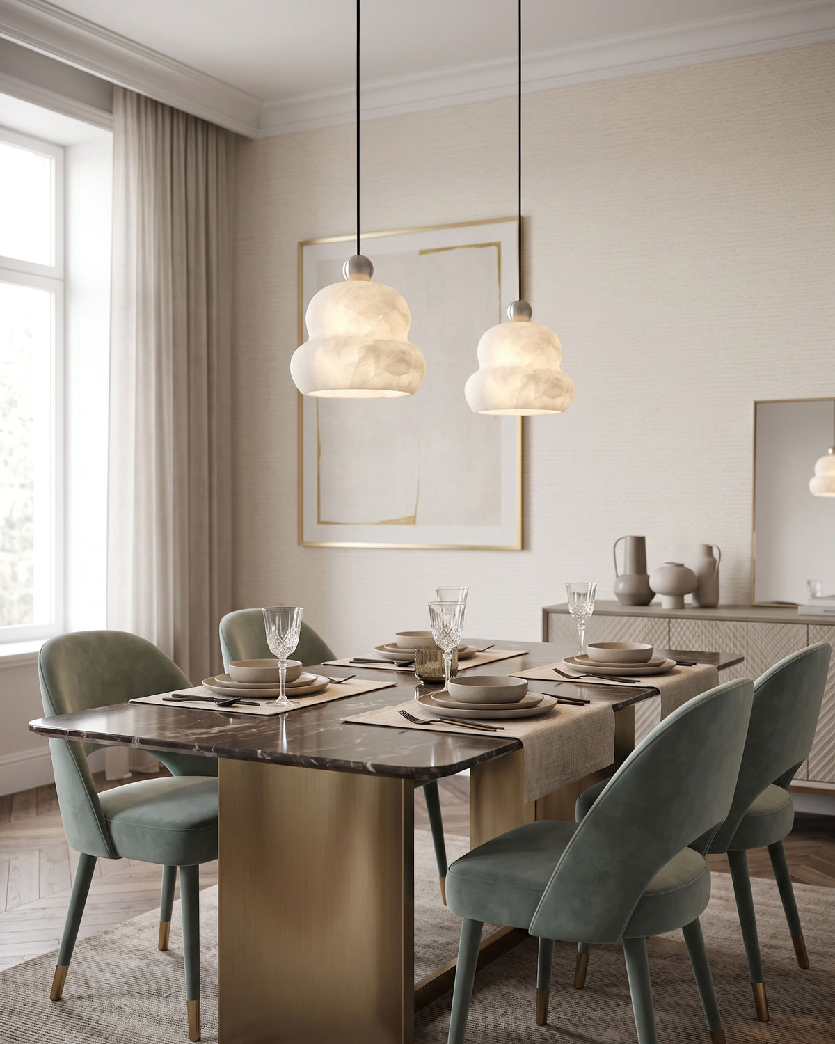 Anzu Alabaster Pendant Lamp