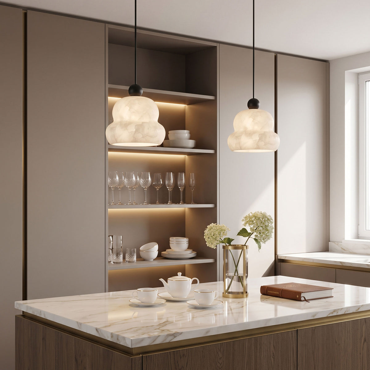 Anzu Alabaster Pendant Lamp