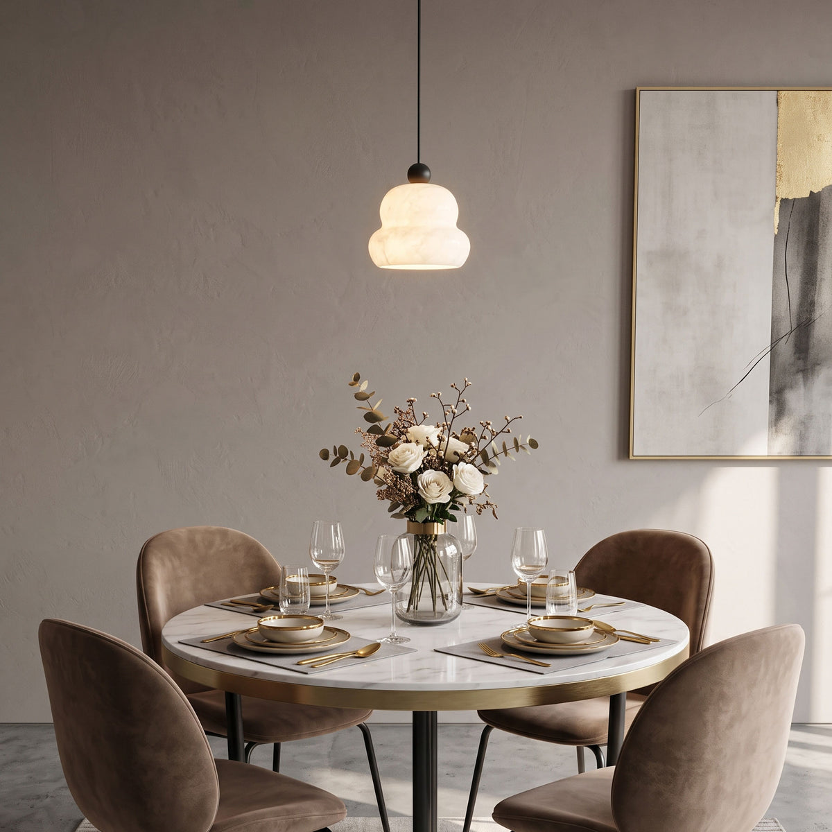 Anzu Alabaster Pendant Lamp