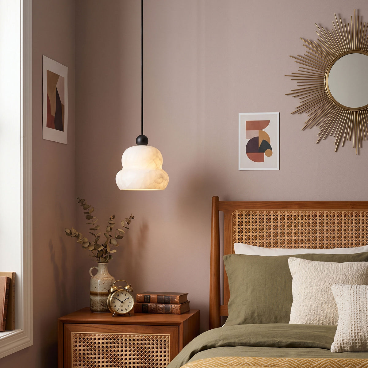 Anzu Alabaster Pendant Lamp