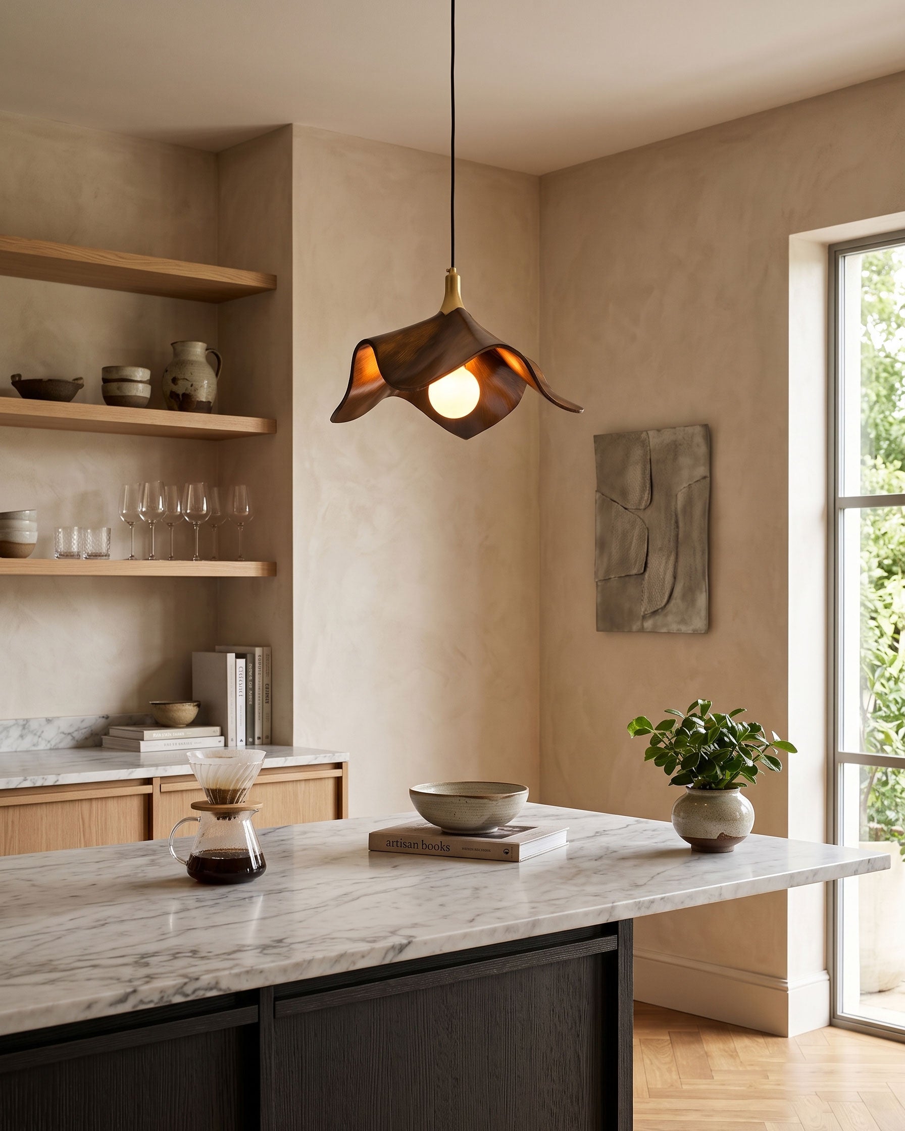 Arlo Resin Wave Pendant Light