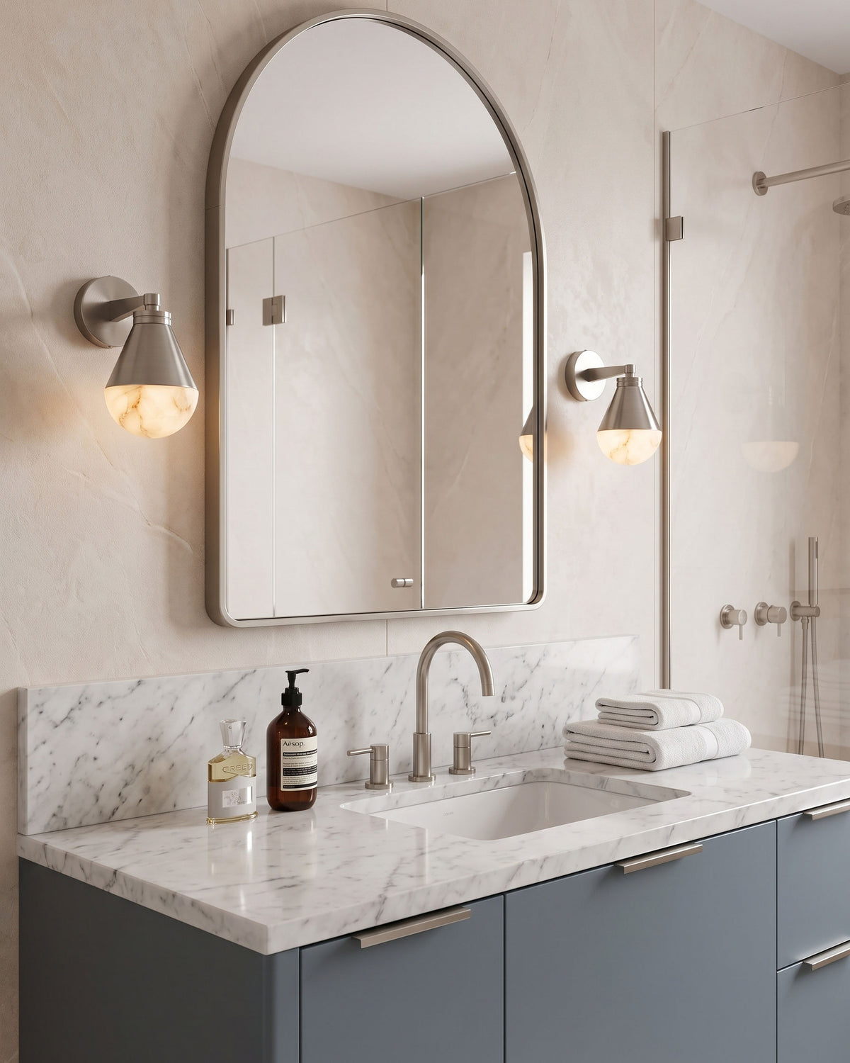 Aurelia Alabaster Cone Wall Sconce