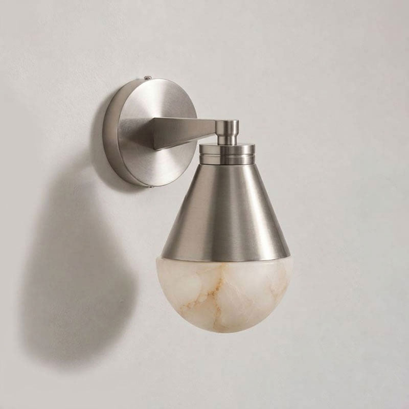 Aurelia Alabaster Cone Wall Sconce