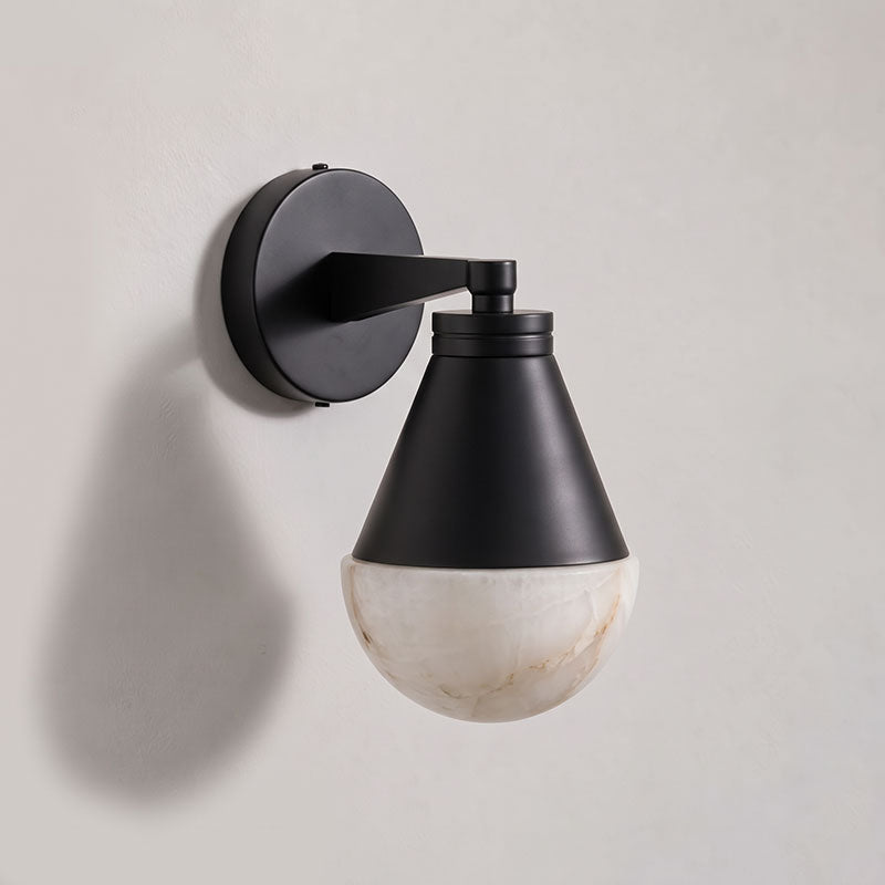 Aurelia Alabaster Cone Wall Sconce