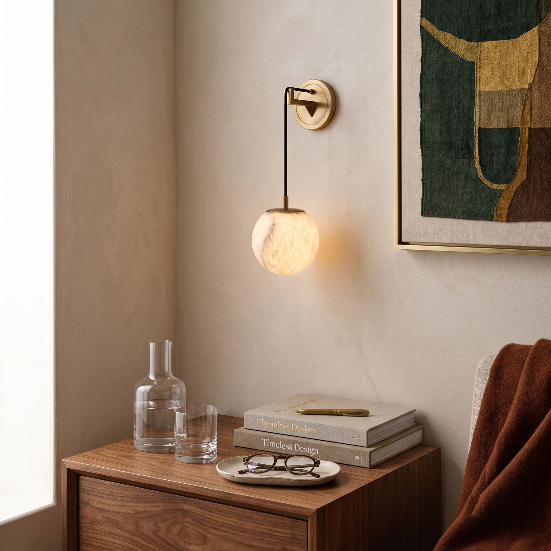 Balthazar Natural Alabaster Wall Sconce