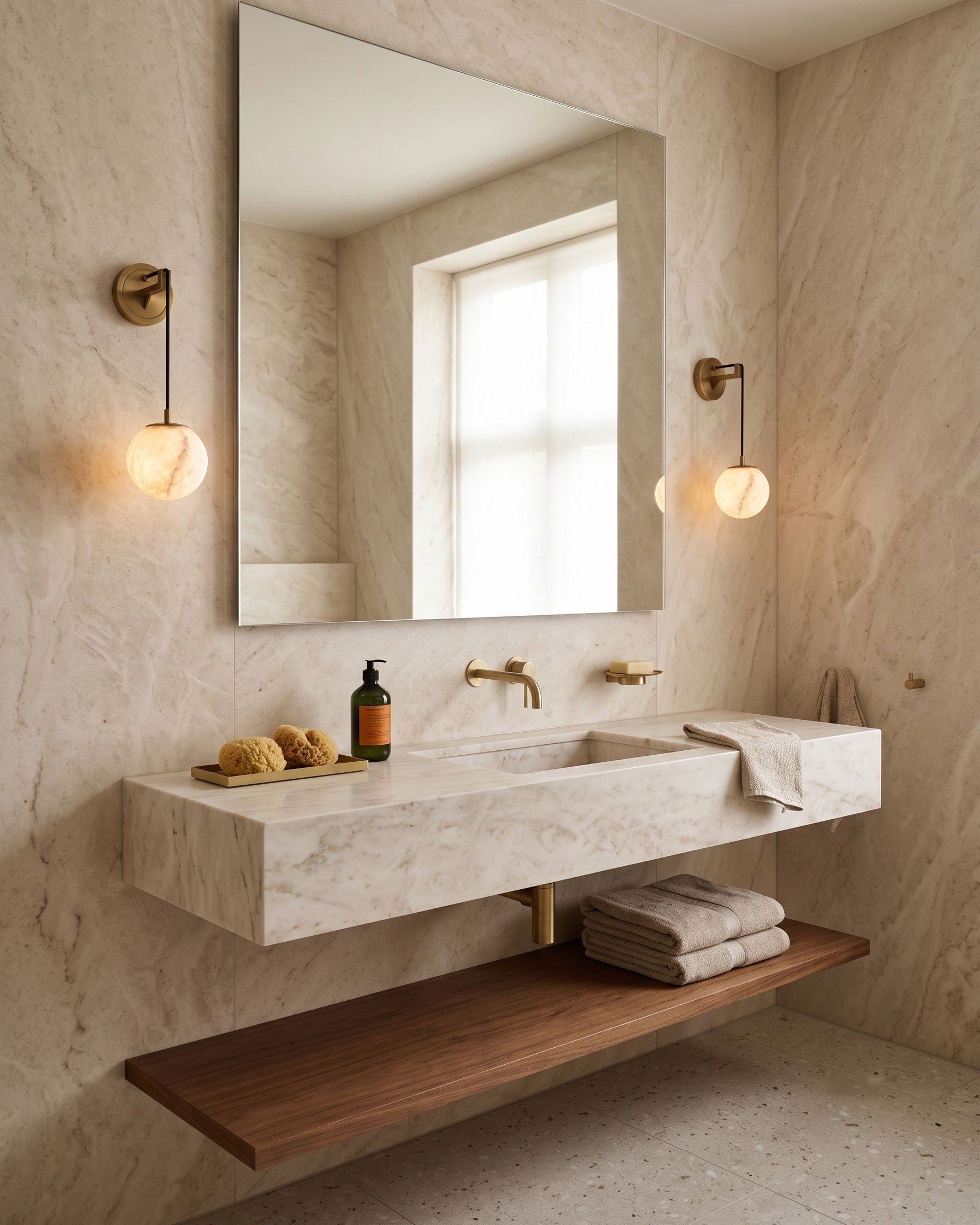 Balthazar Natural Alabaster Wall Sconce