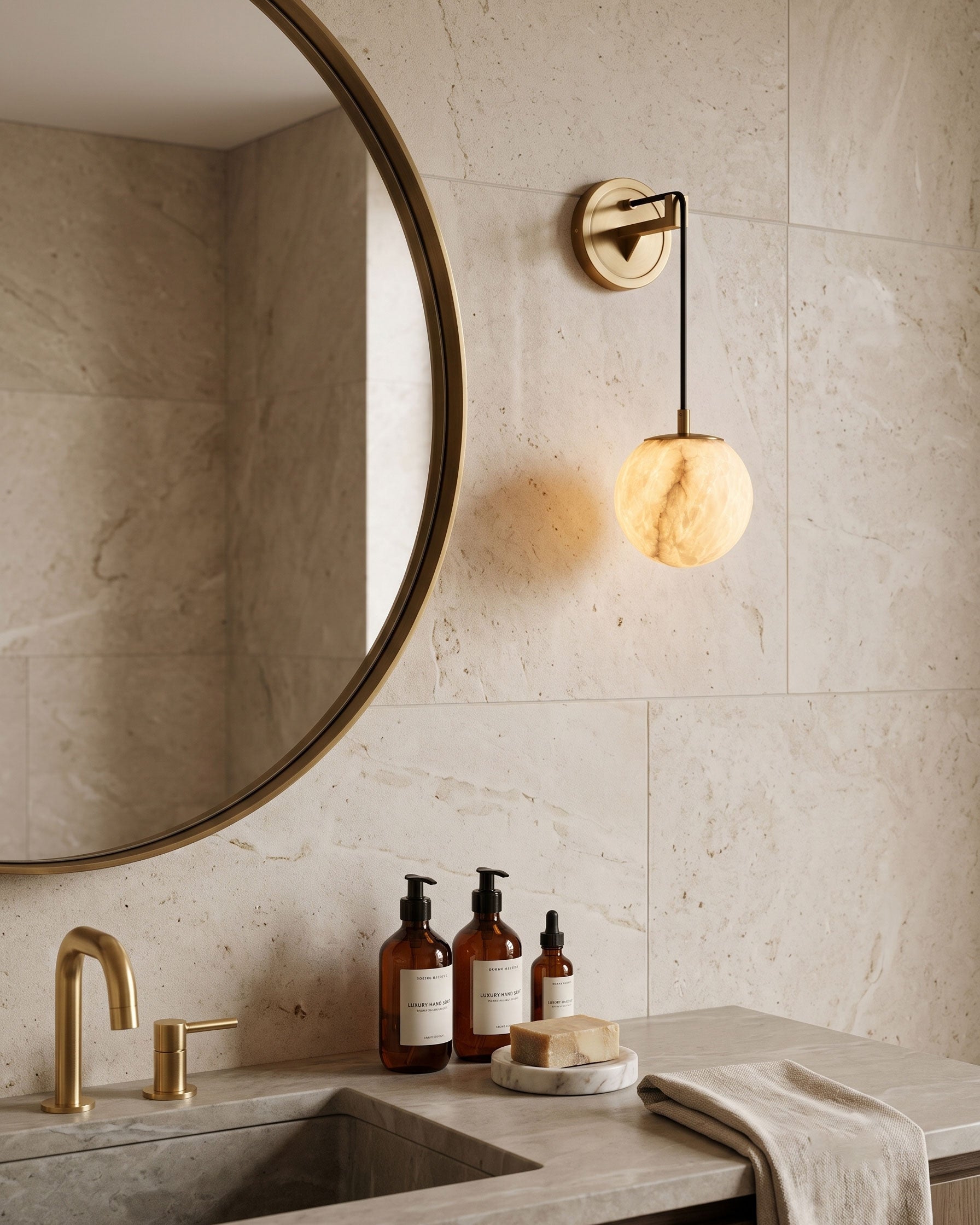 Balthazar Natural Alabaster Wall Sconce