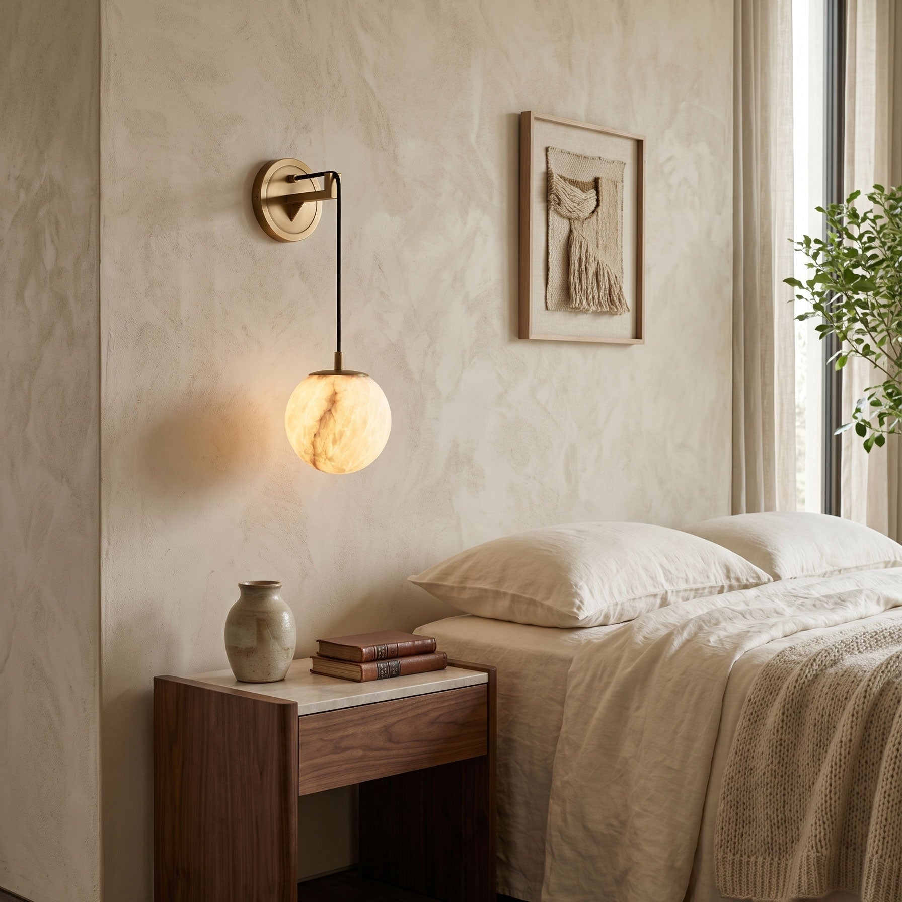 Balthazar Natural Alabaster Wall Sconce