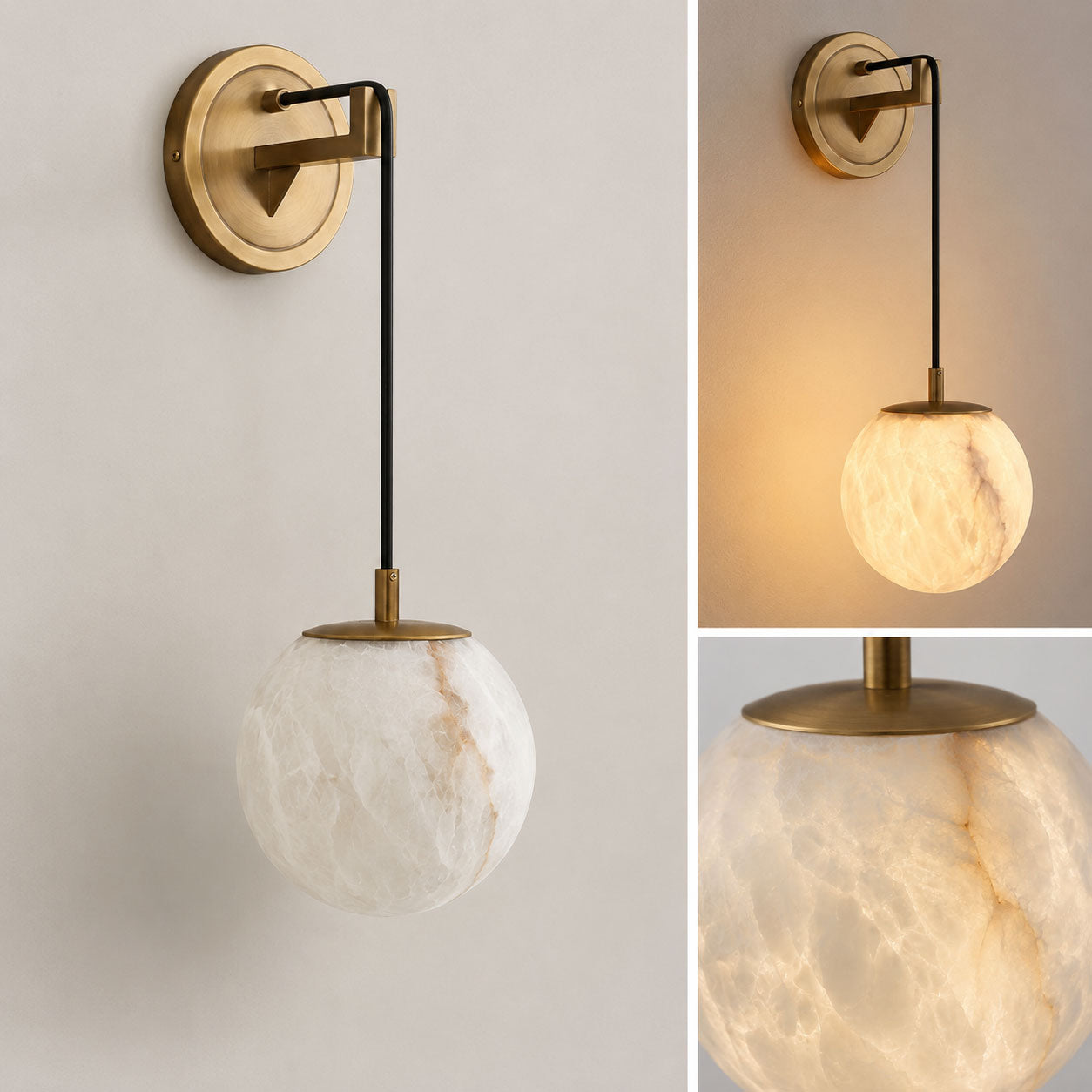 Balthazar Natural Alabaster Wall Sconce