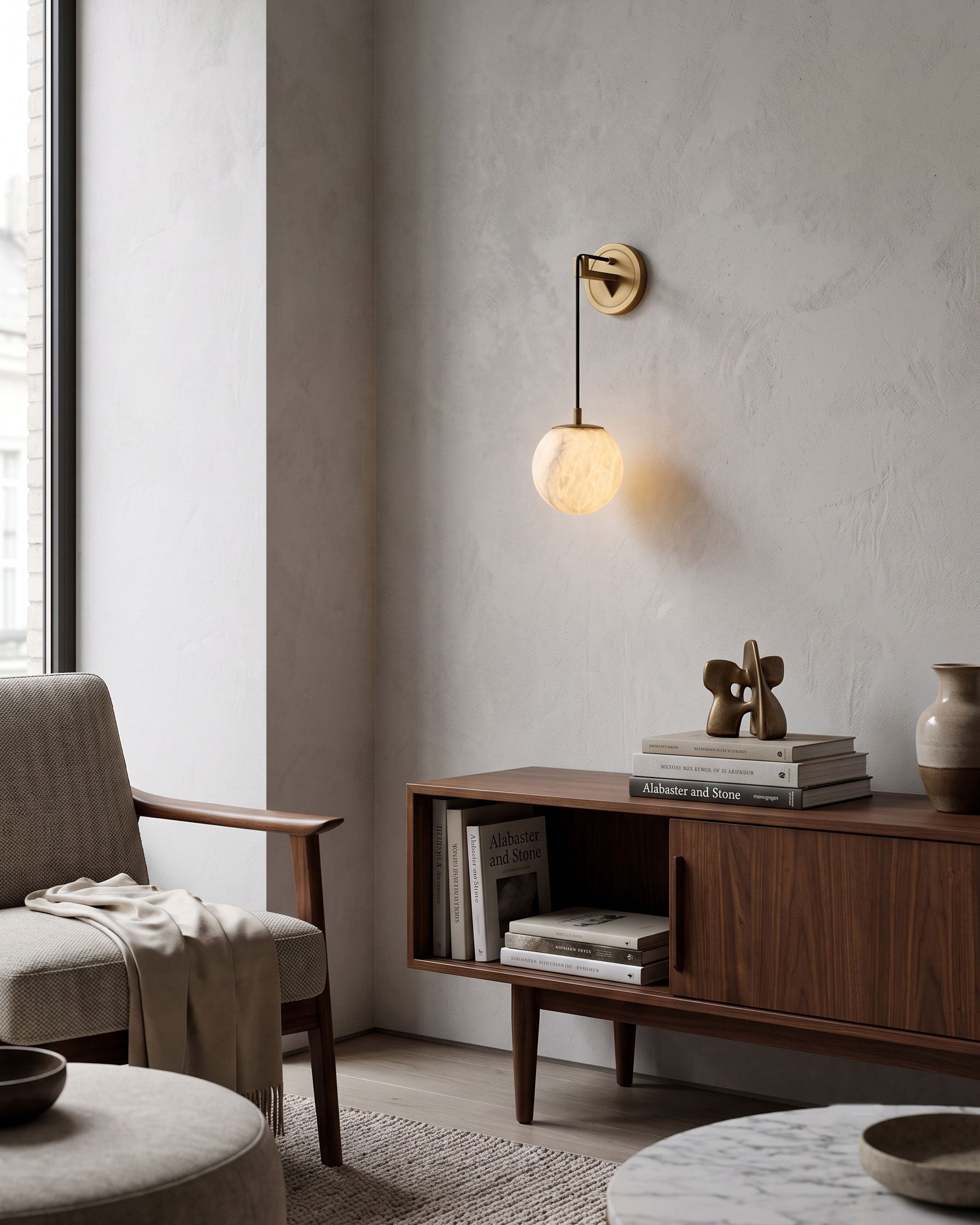 Balthazar Natural Alabaster Wall Sconce