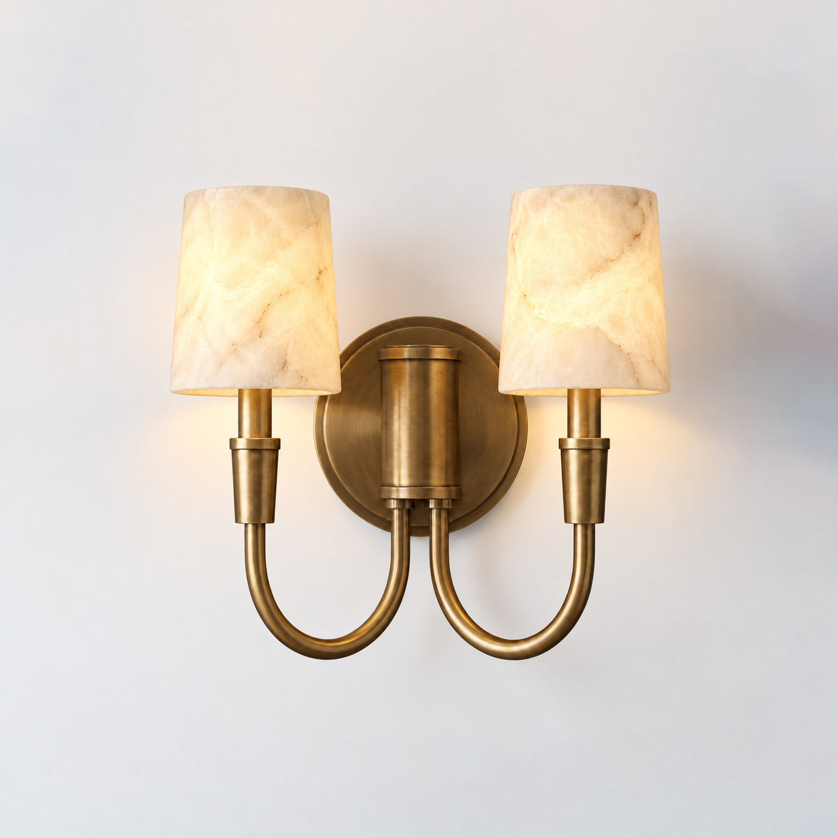 Aplique de Pared Doble de Alabastro Barden