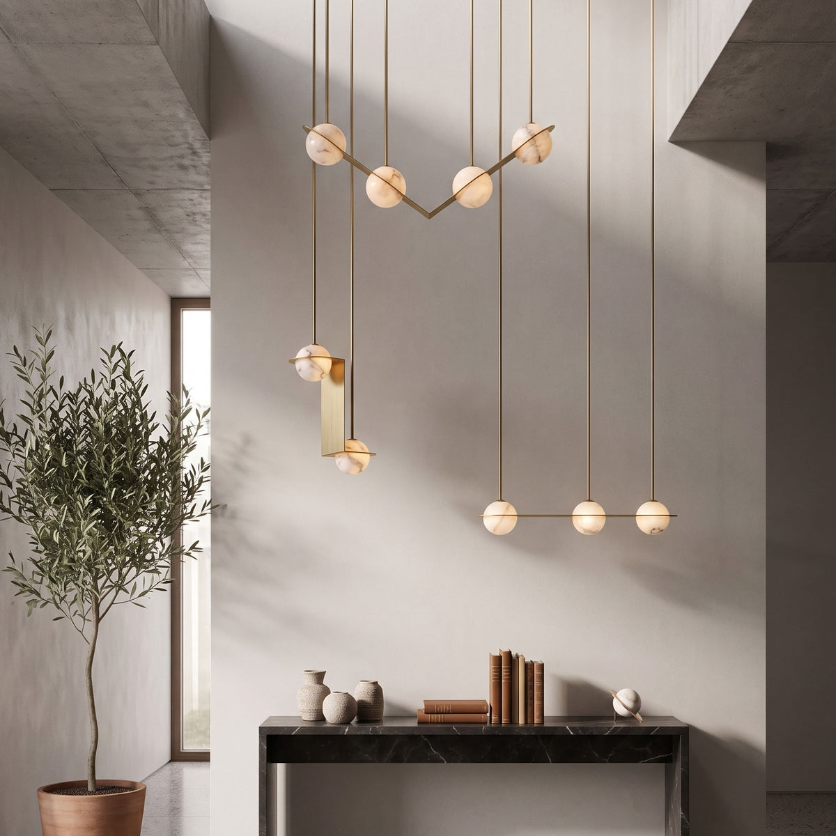 Barton Linear Sphere Pendant Light