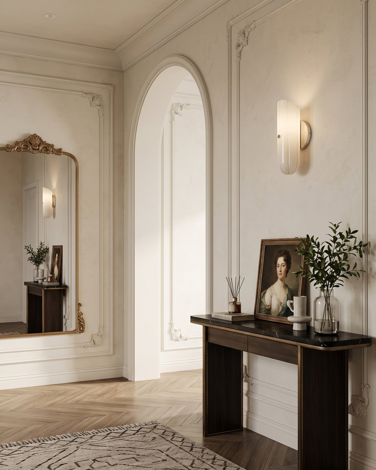 Bastien Milk Glass Wall Sconce