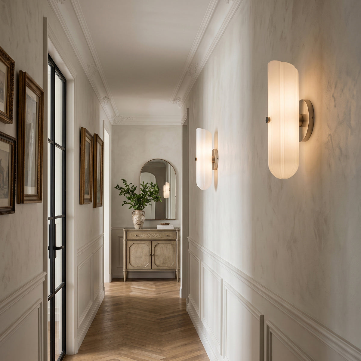Bastien Milk Glass Wall Sconce