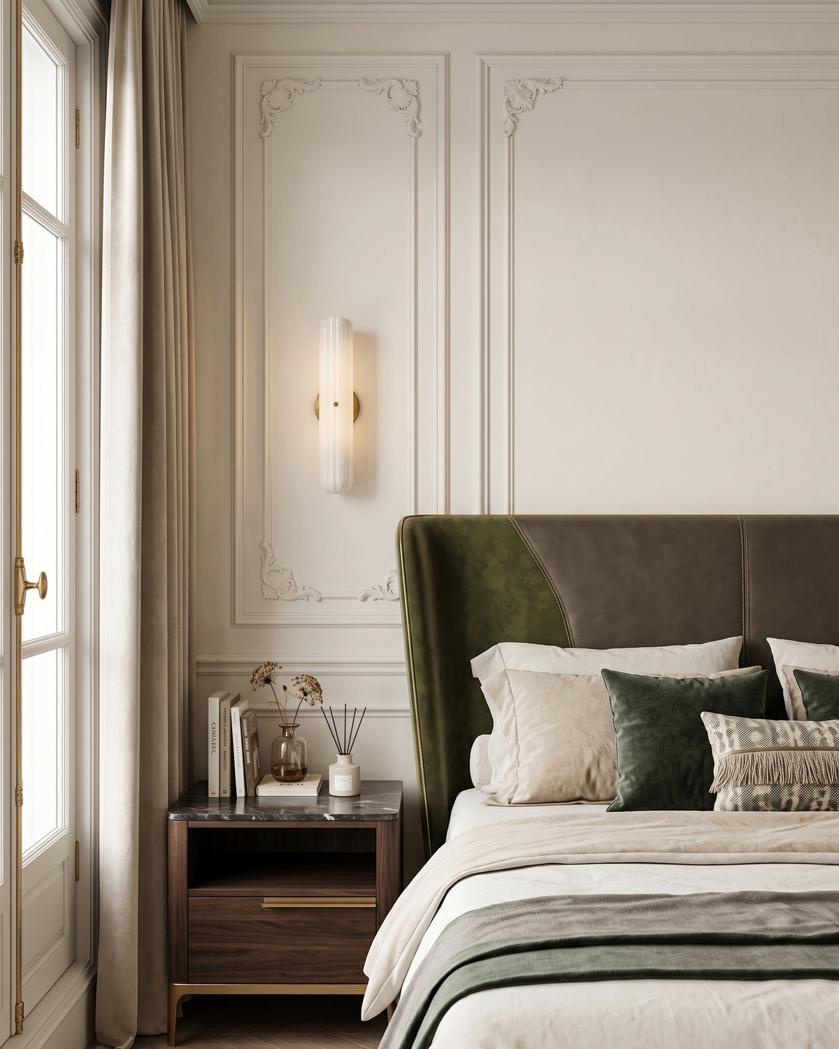 Bastien Milk Glass Wall Sconce