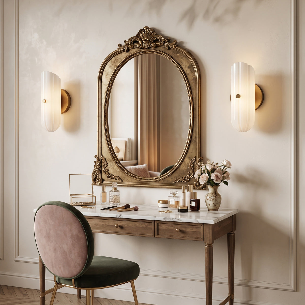 Bastien Milk Glass Wall Sconce