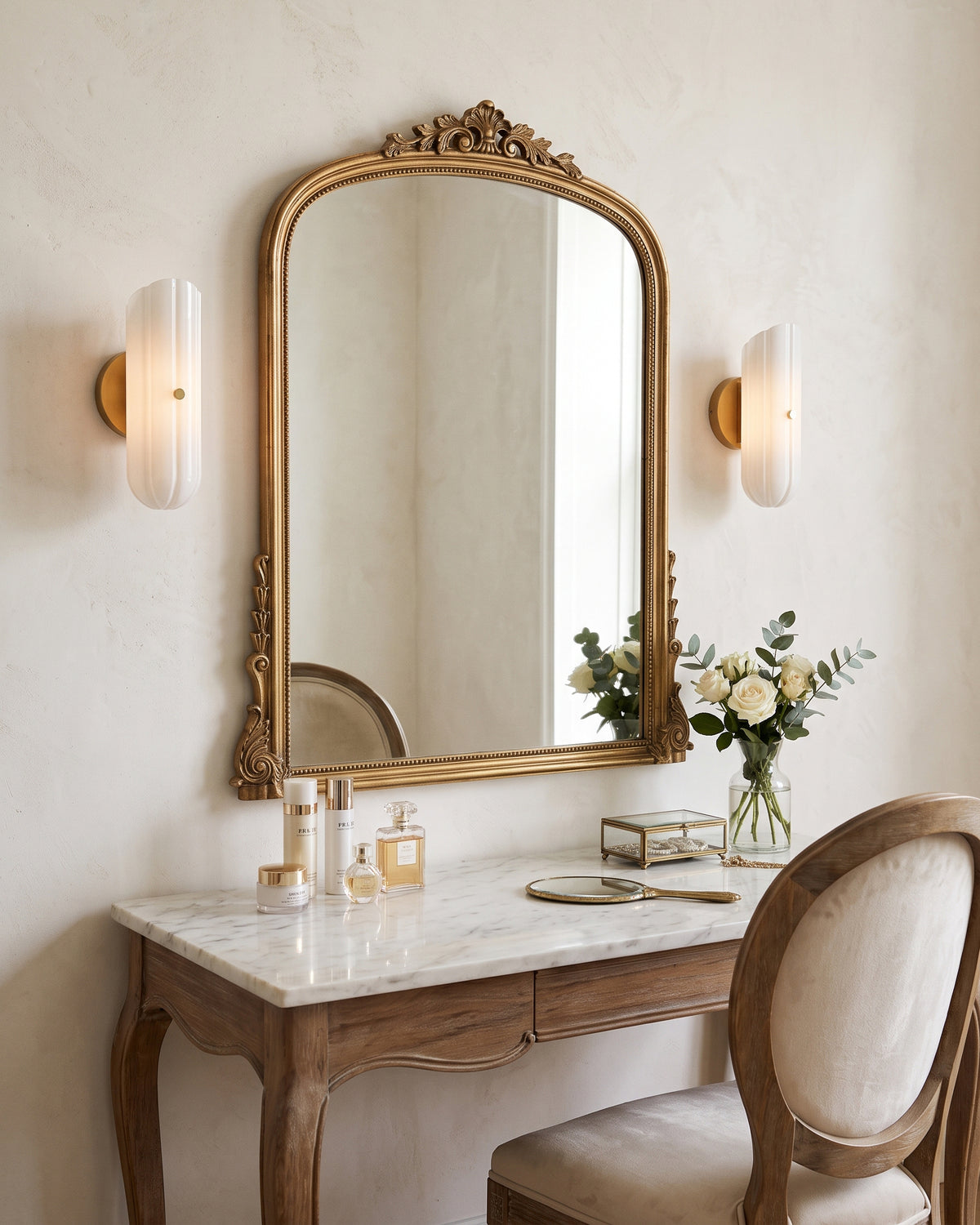 Bastien Milk Glass Wall Sconce