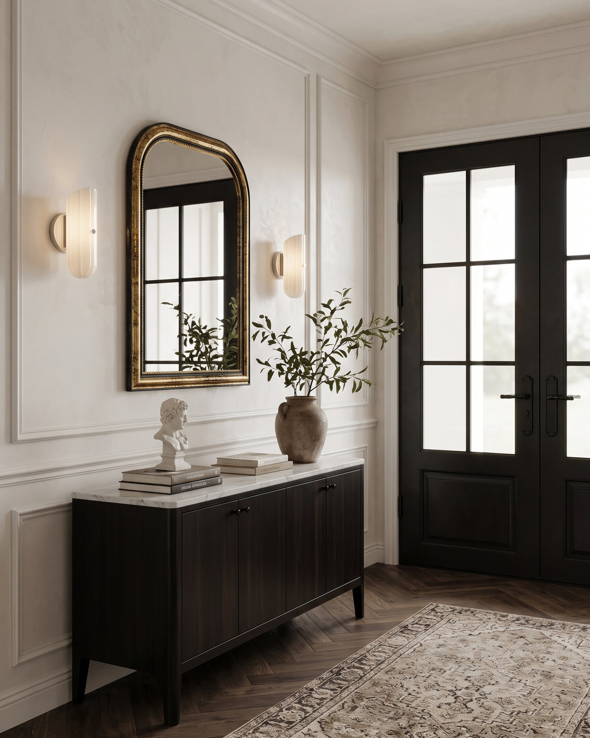 Bastien Milk Glass Wall Sconce