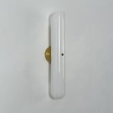∅ 5.1″ x H 24″ Brass & White