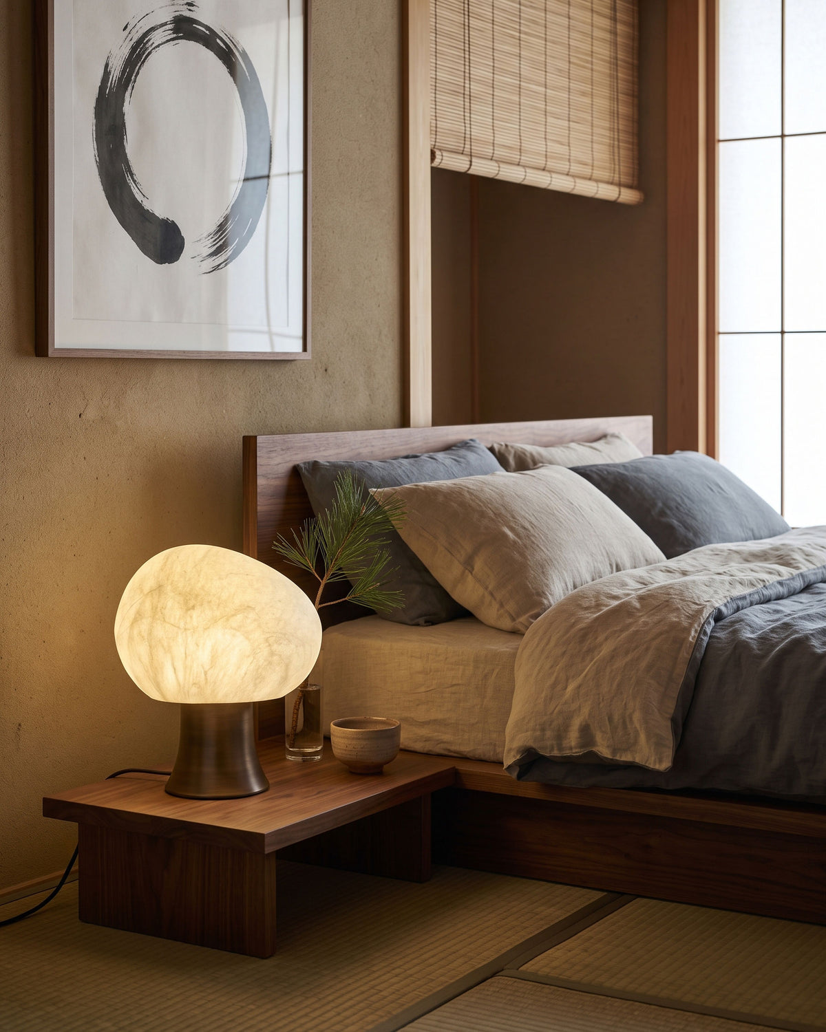 Biren Mulberry Silk Table Lamp