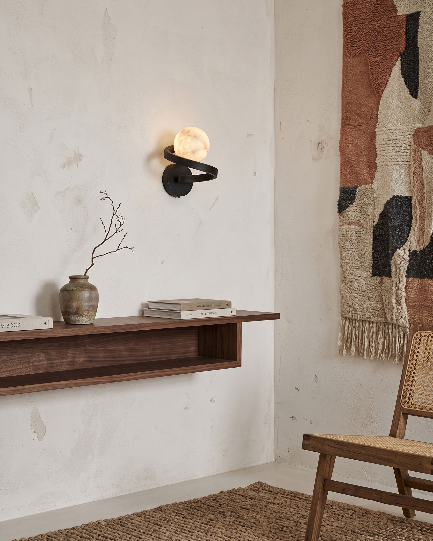 Bram Spanish Alabaster Wall Sconce
