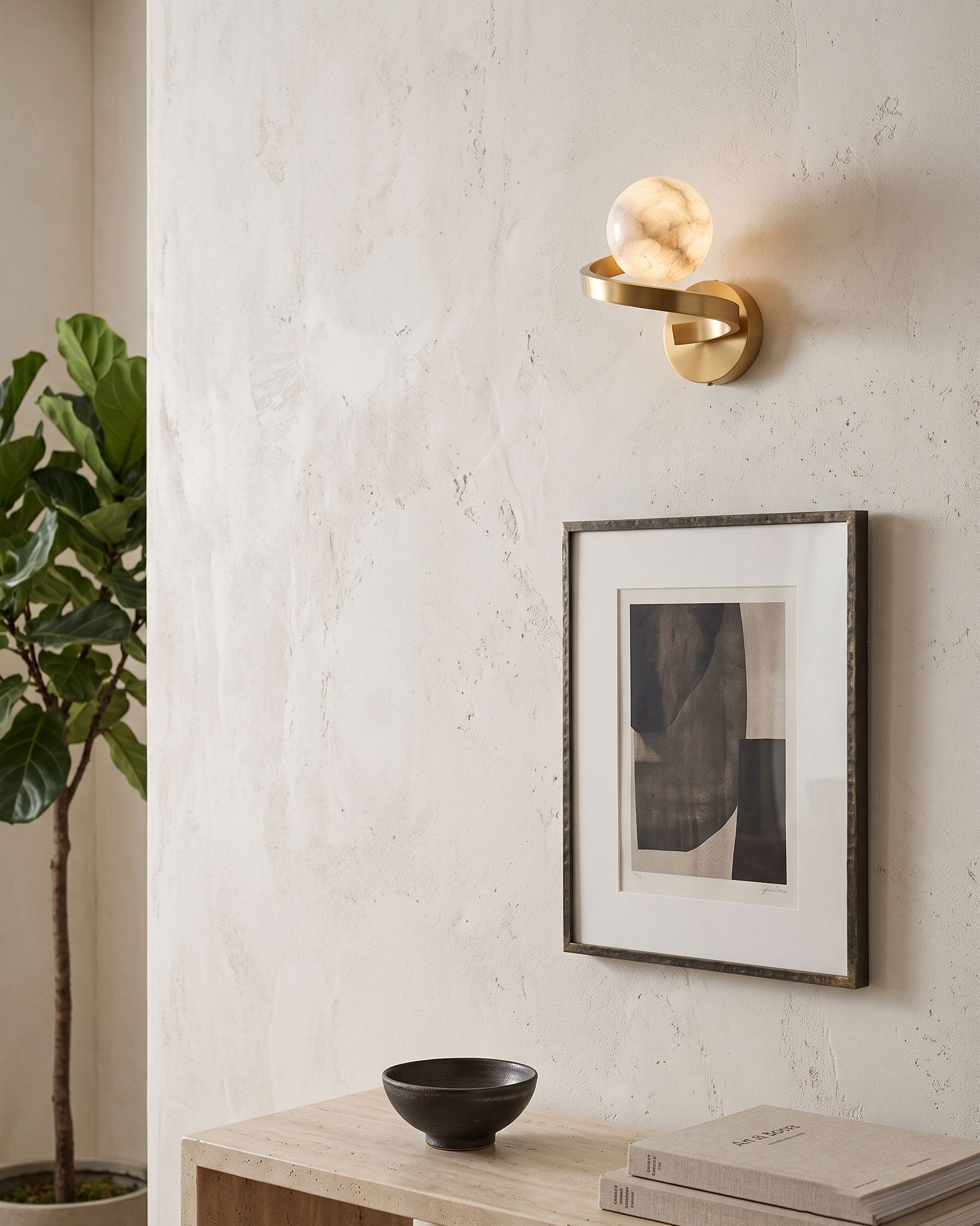 Bram Spanish Alabaster Wall Sconce