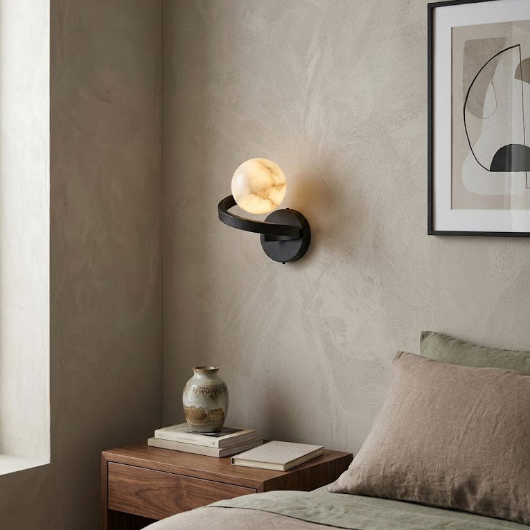 Bram Spanish Alabaster Wall Sconce