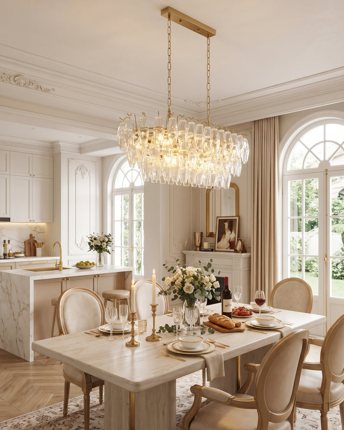Brannoc Tiered Glass Chandelier