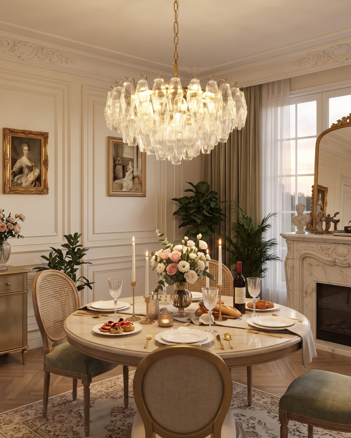 Brannoc Tiered Glass Chandelier