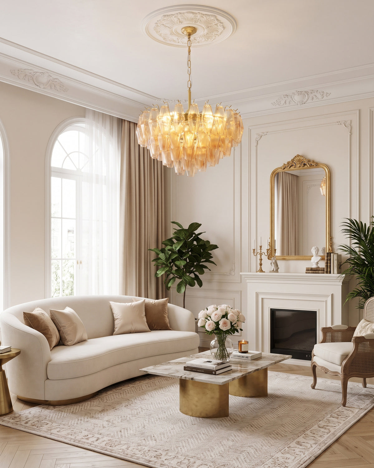 Brannoc Tiered Glass Chandelier