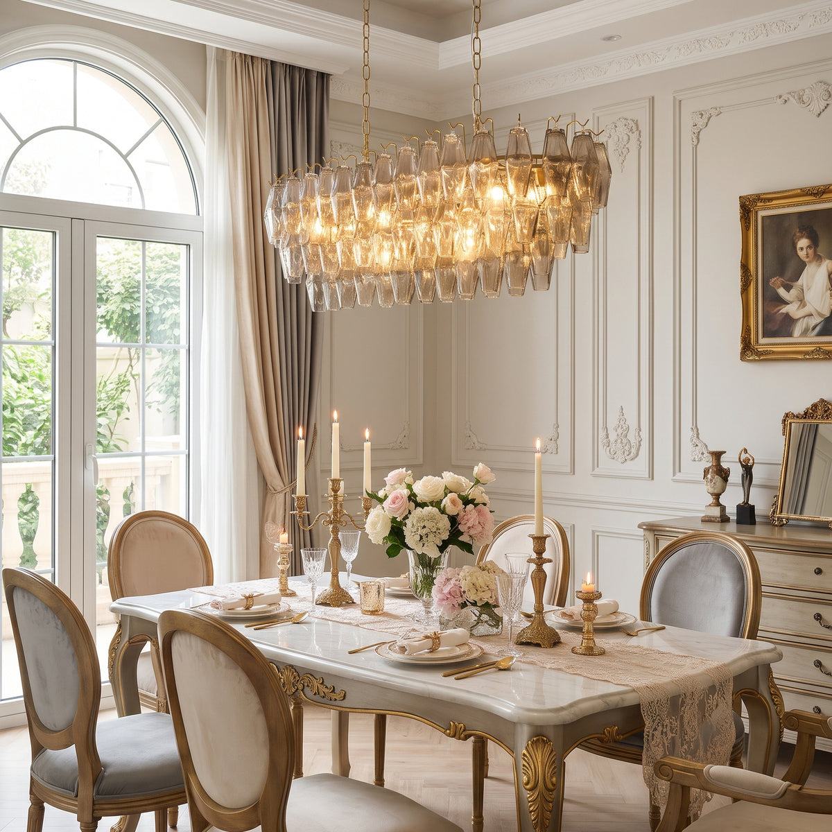 Brannoc Tiered Glass Chandelier