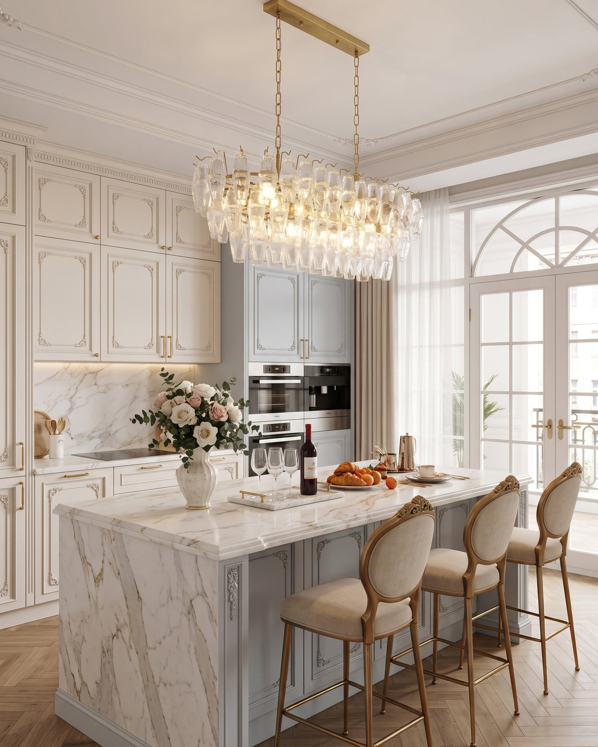 Brannoc Tiered Glass Chandelier