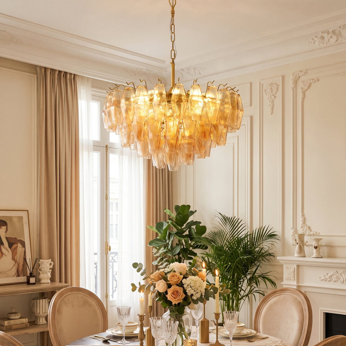 Brannoc Tiered Glass Chandelier
